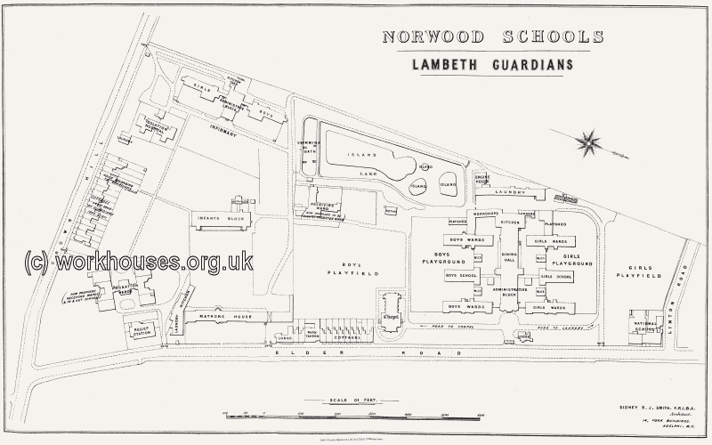 Lambeth Norwood Schools plan, c.1896